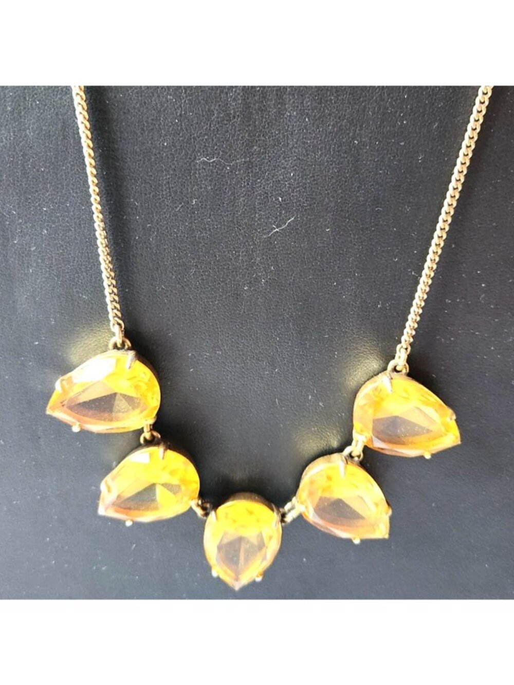 J. Crew Yellow Teardrop Necklace womens jewelry elegant career office statement